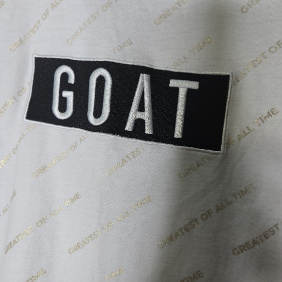 Urban Black Men's GOAT White And Gold Short Sleeve Tee Size M - Picture 7 of 11